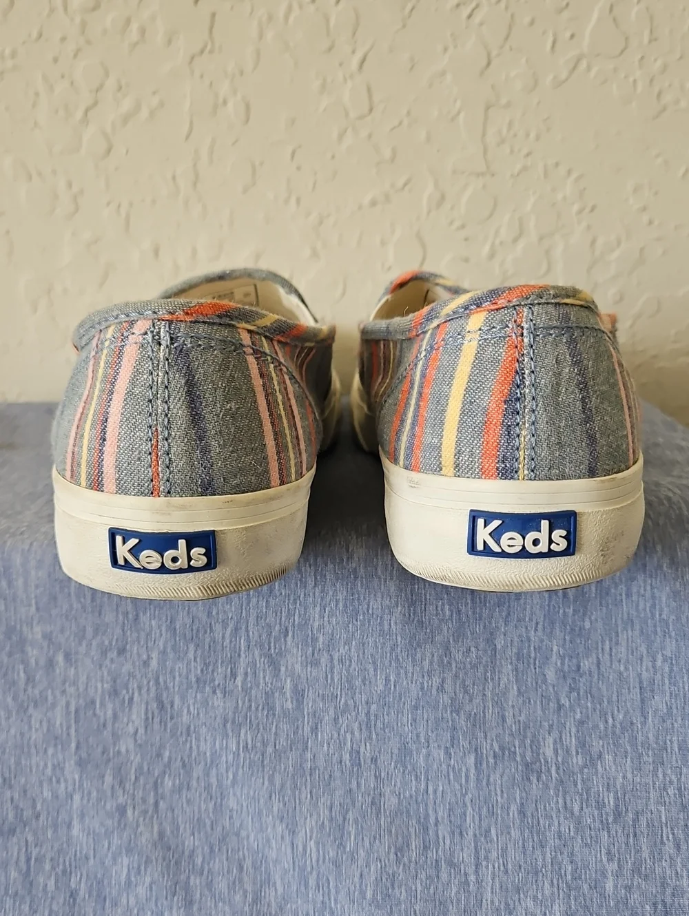 Keds Women's Slip-On Canvas Striped Loafers, Size 10